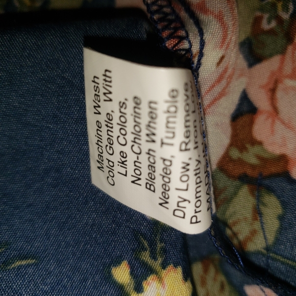 SHEIN Curve Romantic Boho Pink Roses Floral Ruffle Sleeve Maxi Dress 1X - Picture 9 of 16